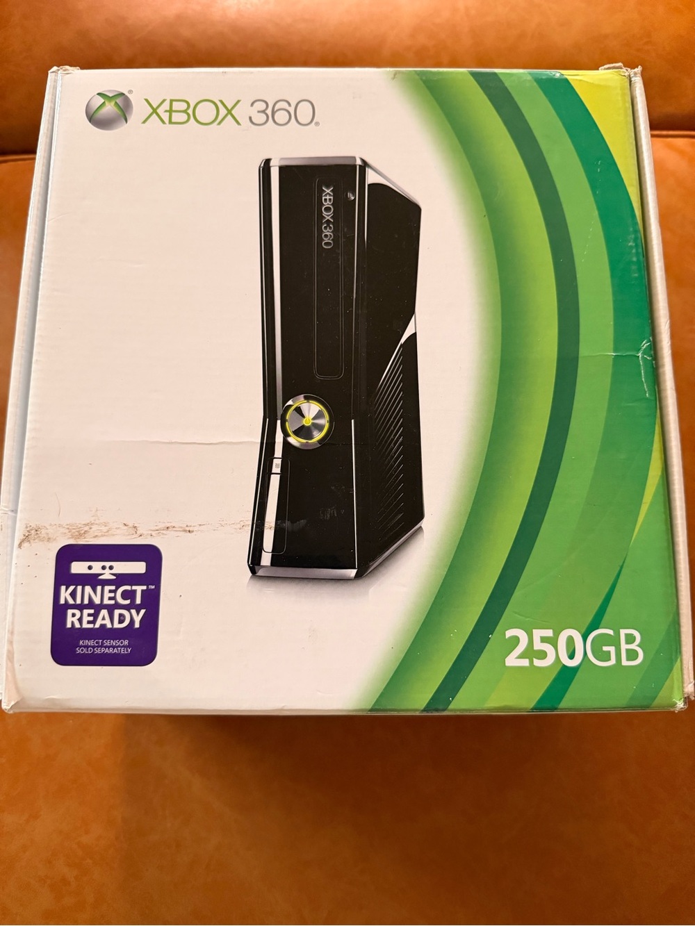 360 250GB Console - Black with Kinect, Cords, and Two Controllers